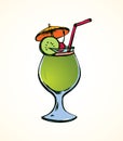 Cocktail. Vector drawing Royalty Free Stock Photo