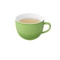 Cup of green tea Icon illustration. A teacup isometric view isolated on white background. Realistic model cup of hot drink green Royalty Free Stock Photo