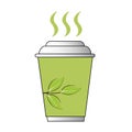 Cup green tea icon vector illustrator Royalty Free Stock Photo