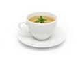 Cup of green tea with mint, close-up, selective focus Royalty Free Stock Photo