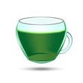 Cup of green tea. Realistic vector object Royalty Free Stock Photo