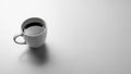 The cup has a simple classic design with a single handle on the left Royalty Free Stock Photo