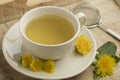 Cup of healthy dandelion tea Royalty Free Stock Photo