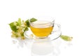 Cup of healthy herbal linden tea. Royalty Free Stock Photo