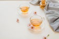 Cup of herbal tea with chamomile flowers Royalty Free Stock Photo