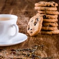 Cup of herbal tea and some fresh cookies