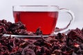 Cup of hibiscus tea Royalty Free Stock Photo