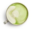 cup of homemade matcha latte Royalty Free Stock Photo