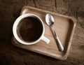 A cup of hot americano coffee Royalty Free Stock Photo