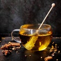 Cup of hot aromatic spicy tea