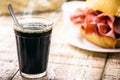 Cup of hot black coffee, a typical hot drink from Brazil, served in bakeries and snack bars Royalty Free Stock Photo