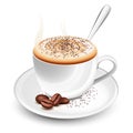 Cup of hot cappuccino Royalty Free Stock Photo