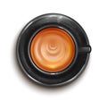 Cup of hot coffee concept Royalty Free Stock Photo