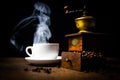 Coffee break , hot cup of coffee Royalty Free Stock Photo
