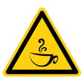 Cup Of Hot Coffee Symbol Sign,Vector Illustration, Isolate On White Background Label. EPS10 Royalty Free Stock Photo