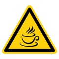 Cup Of Hot Coffee Symbol Sign,Vector Illustration, Isolate On White Background Label. EPS10 Royalty Free Stock Photo