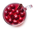 Cup of hot cranberry drink Royalty Free Stock Photo