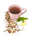 Cup of hot herbal tea Royalty Free Stock Photo