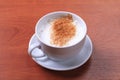 Cup of hot milk with nutmeg Royalty Free Stock Photo