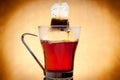 Cup of hot tea with teabag Royalty Free Stock Photo