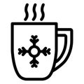 Cup, hot, tea, winter Isolated Vector icon which can easily modify or edit Royalty Free Stock Photo