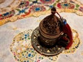 A cup of hot Turkish coffee style Royalty Free Stock Photo