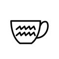 Cup setting thin line icon Royalty Free Stock Photo