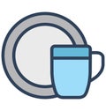 Cup Isolated Vector icon which can be easily modified or edit Royalty Free Stock Photo