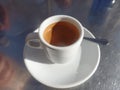 A cup of Italian espresso coffee