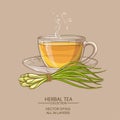 Cup of lemongrass tea Royalty Free Stock Photo