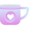 Cup with like sign icon social media vector