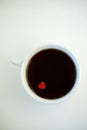 Cup of love, coffe with red heart. Valentine`s day. Morning.