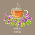 Cup of malva tea Royalty Free Stock Photo