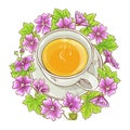 Malva tea illustration Royalty Free Stock Photo