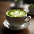 Matcha green tea latte Generative AI