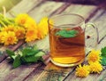 A cup of melissa herbal tea Royalty Free Stock Photo