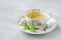 Cup of menth tea Royalty Free Stock Photo