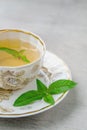 Cup of menth tea Royalty Free Stock Photo