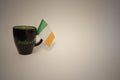 Cup mug with the Irish flag.