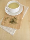 Cup of mugwort tea Royalty Free Stock Photo