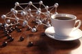 Cup of natural coffee molecular component. Generate ai Royalty Free Stock Photo