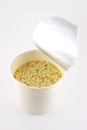 Instant noodle dish in paper cup