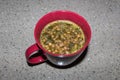 Cup of nutritious lentil soup