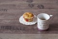 A cup of offee and muffin Royalty Free Stock Photo