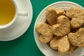 Homemade Oat cookies and Cup of Herbal Tea Tabletop