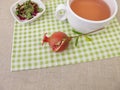 A cup of pomegranate tea Royalty Free Stock Photo