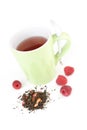 Cup of raspberry green tea