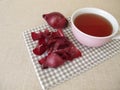 Red onion peel tea Royalty Free Stock Photo