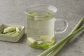Cup of refreshing lemongrass tea Royalty Free Stock Photo