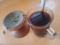 a cup of robusta coffee